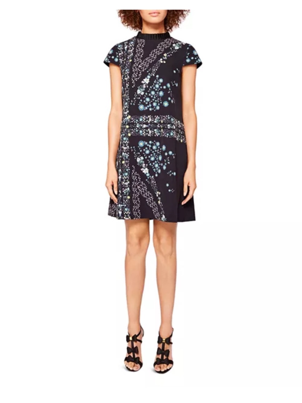 Ted Baker Floral-Print Short Sleeve Dress - Women's